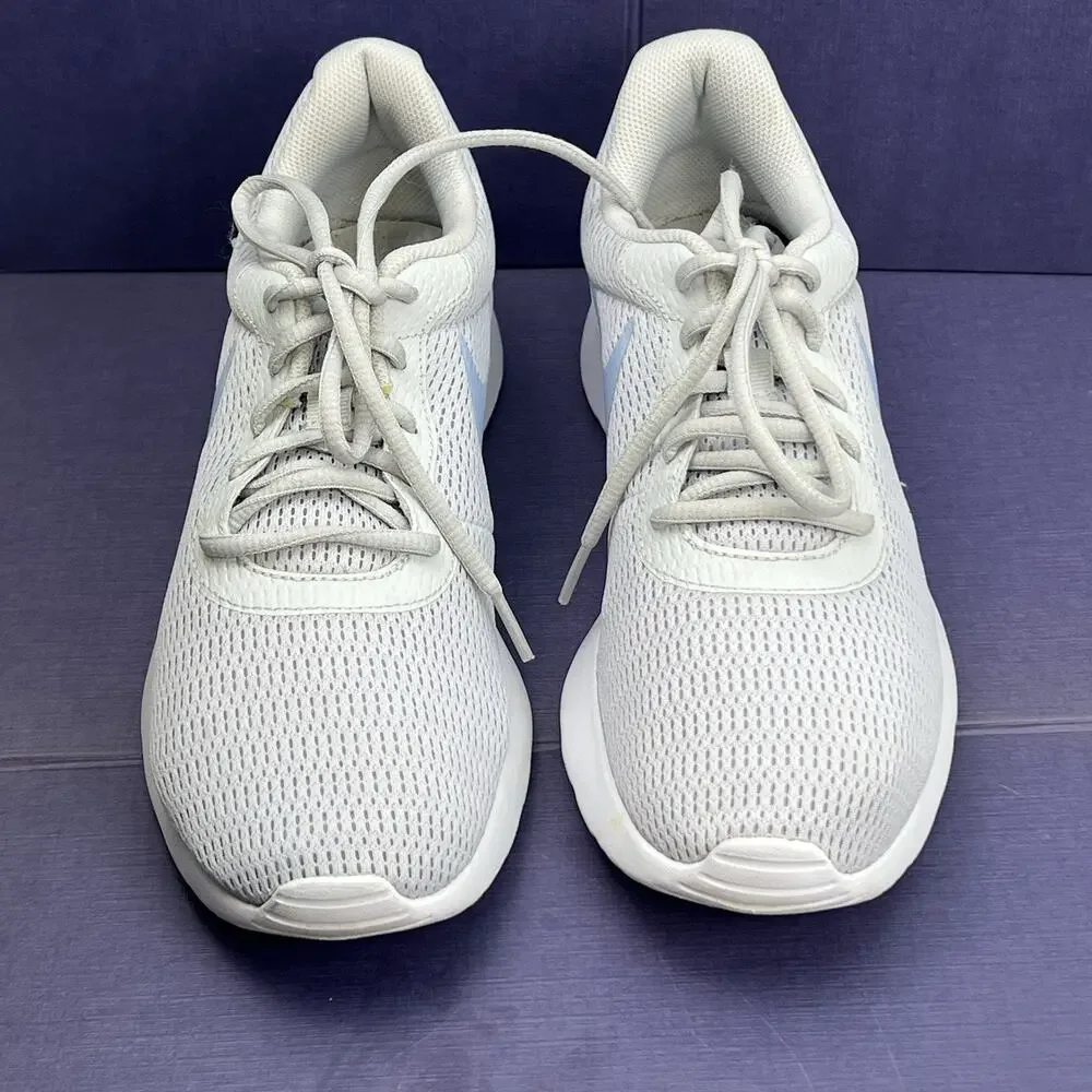 Nike Tanjun Women’s Size 10 Pure Platinum Royal Tint White Sneakers 812655-007